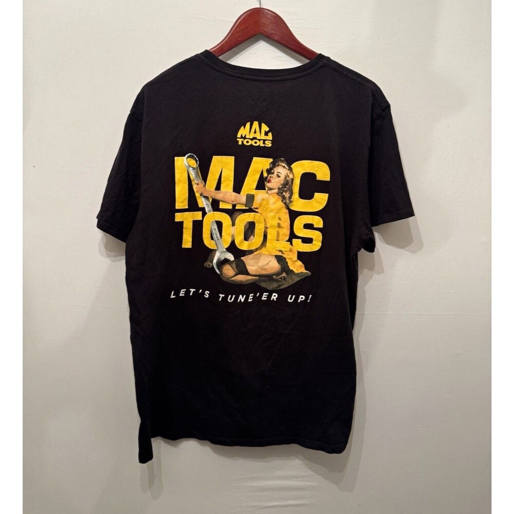 MAC Tools Men’s 2XL Black Cotton Crew Neck Short Sleeve Graphic Logo T-Shirt